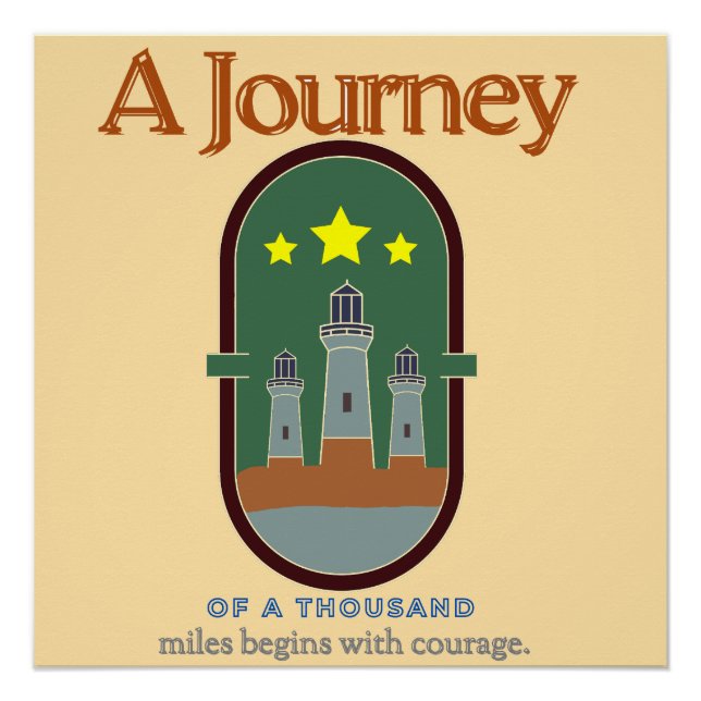 Journey of a Thousand Miles Courage Poster (Front)