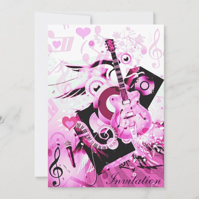 Journey of music-Pink_ Invitation (Front)