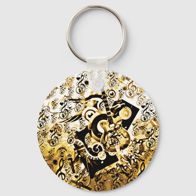 Journey Of Music,Rocks Gold_ Key Ring (Front)