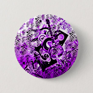 Journey Of Music,Rocks Purple_ 6 Cm Round Badge