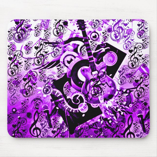 Journey Of Music,Rocks Purple_ Mouse Pad (Front)