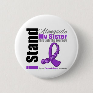 Journey Ribbon For Pancreatic Cancer (Sister) 6 Cm Round Badge