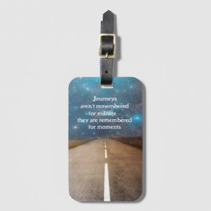 Journey Road Trip Memories Travel Quote Luggage Tag