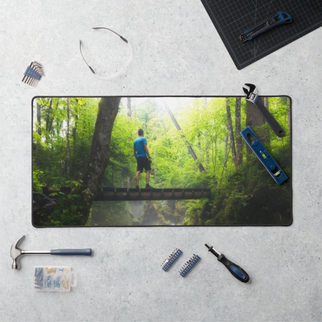 Journey through the magical forest desk mat (Workstation)