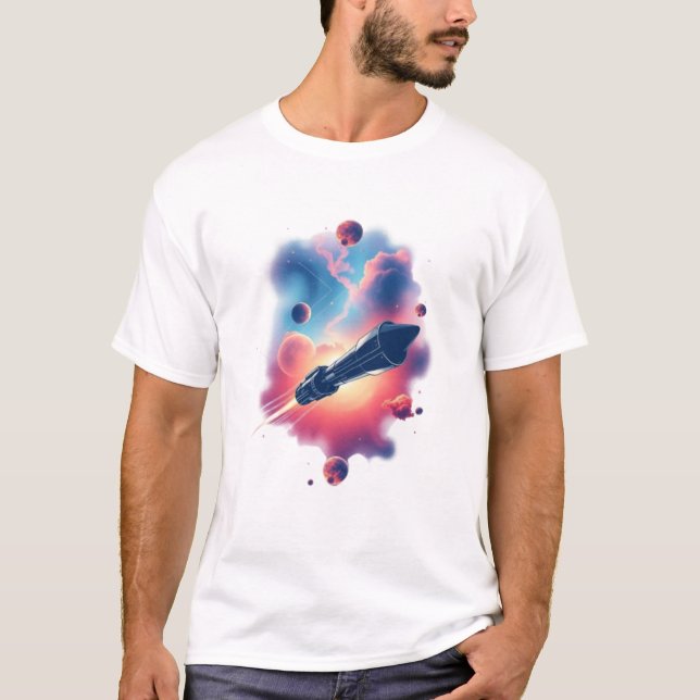 Journey Through the Nebula: Gravity-Inspired Space T-Shirt (Front)