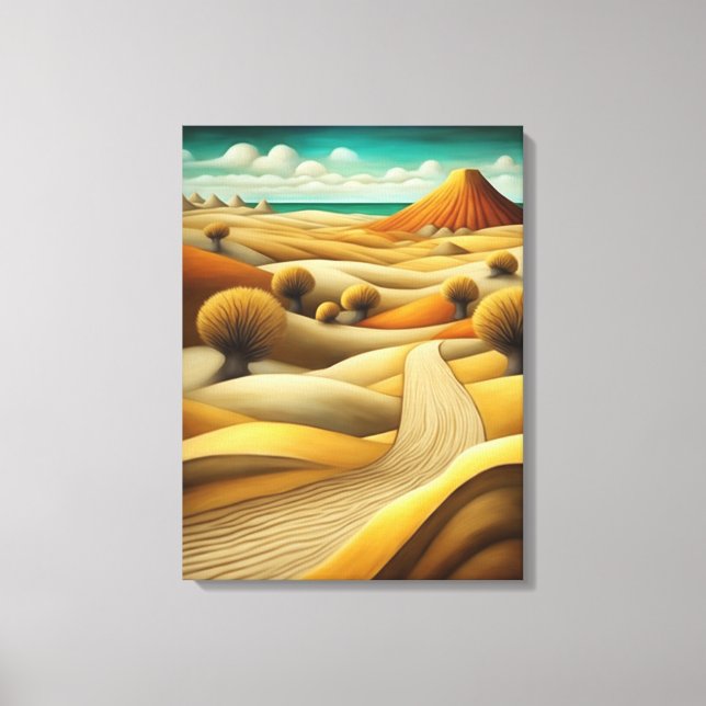 Journey Through the Vast Desert Canvas Print (Front)