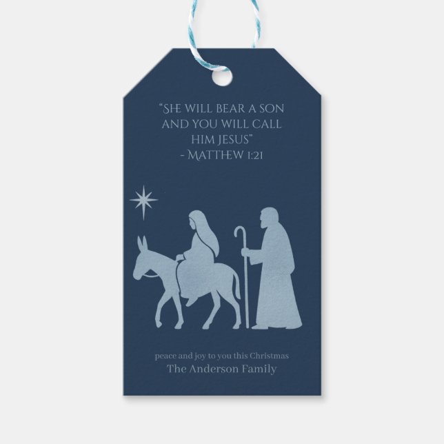 Journey to Bethlehem Gift Tag (Front)
