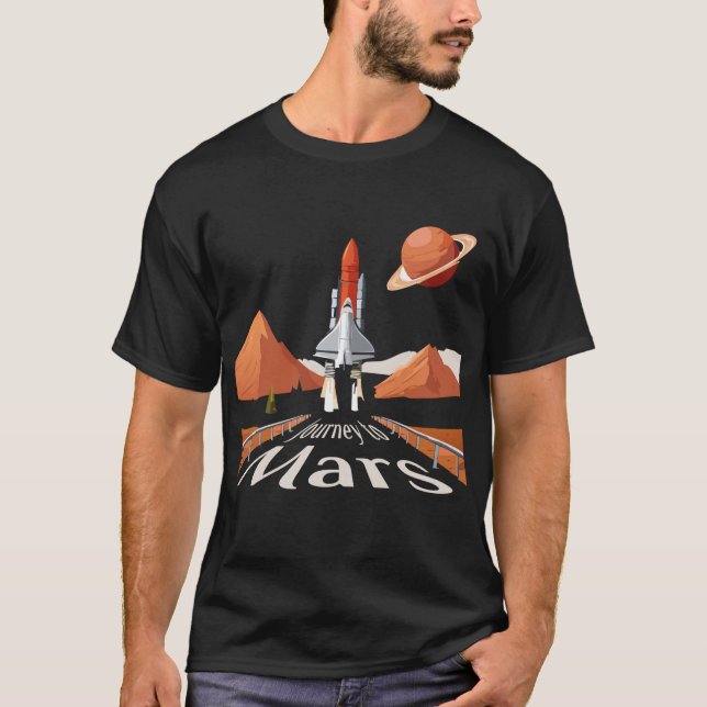 Journey to Mars Basic Dark T-Shirt (Front)