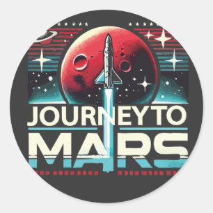 Journey to Mars Classic Round Sticker