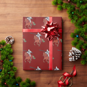 Jousting Knight Wrapping Paper