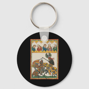 Jousting Knights At A Tournament Key Ring