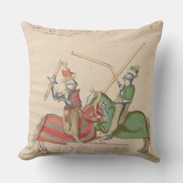 Jousting Knights Cushion (Front)