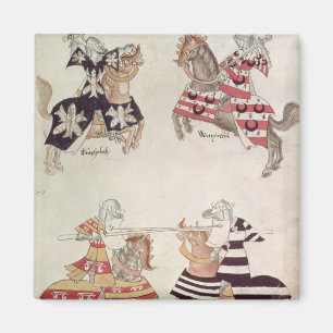 Jousting Knights, from Sir Thomas Holmes' Book Magnet