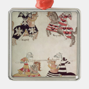 Jousting Knights, from Sir Thomas Holmes' Book Metal Tree Decoration