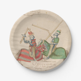 Jousting Knights Paper Plate