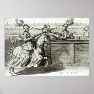 Jousting Tournament in a square Poster