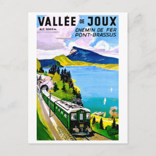 Joux valey, bridge is coming from the tunnel postcard