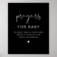 JOVI Edgy Black Baby Shower Prayers for Baby Sign