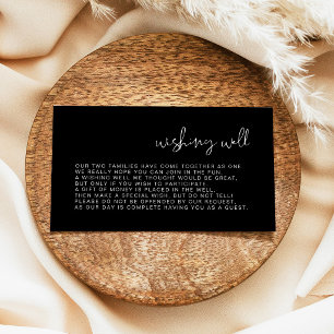 JOVI Modern Black Edgy Wishing Well Card