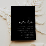 JOVI Modern Minimalist Simple Black and White Invitation<br><div class="desc">This wedding invitation features an edgy handwritten font and modern minimalist design with black and white colouring. Easily change the colours and edit *most* wording to meet the needs of your occasion. This invite is perfect for your contemporary,  industrial,  or bohemian wedding celebration.</div>
