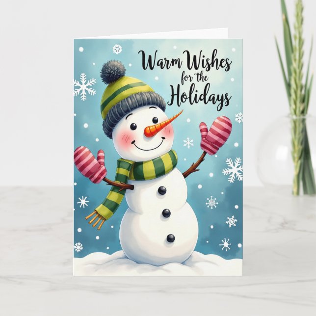 Jovial Snowman Christmas Card (Front)