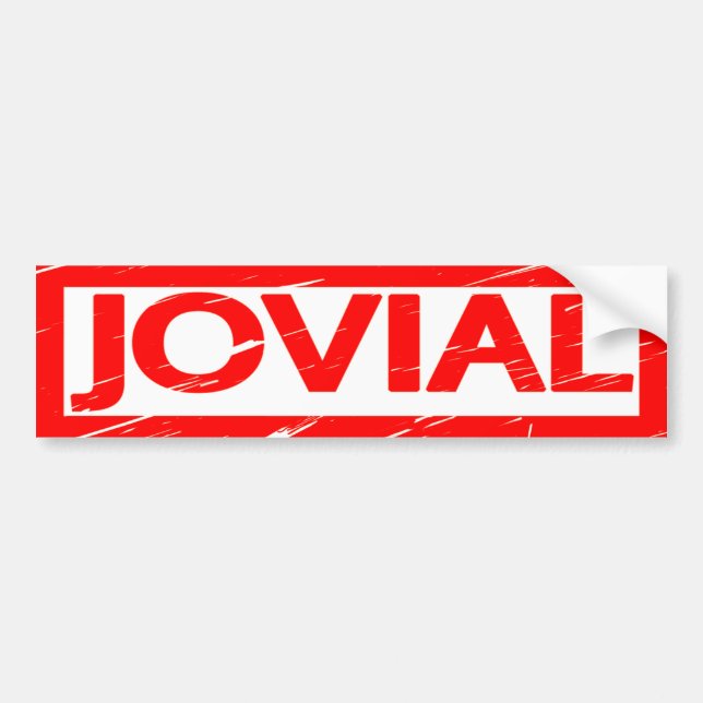 Jovial Stamp Bumper Sticker (Front)