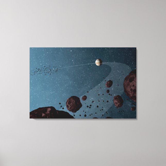 Jovian Trojans Asteroids. Canvas Print (Front)