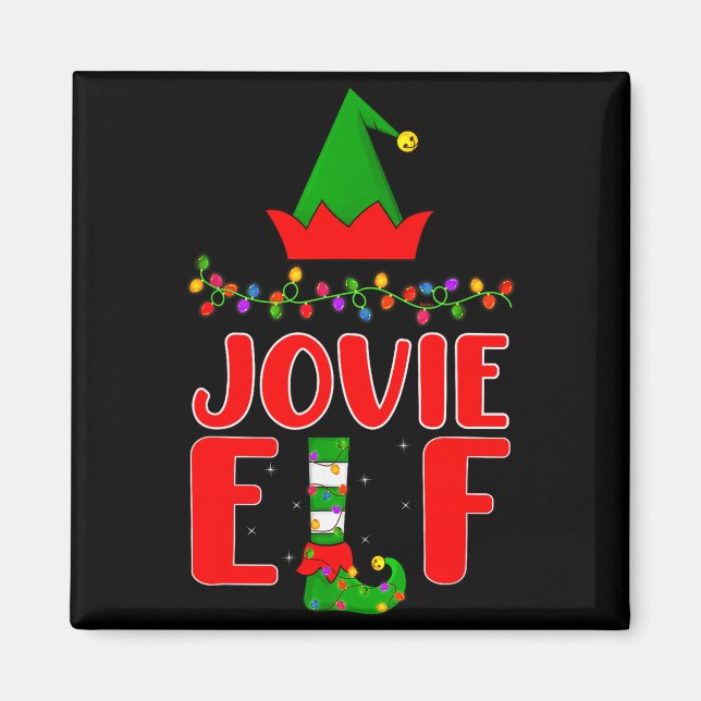 Jovie Elf Matching Family Lighting Christmas  Magnet (Front)