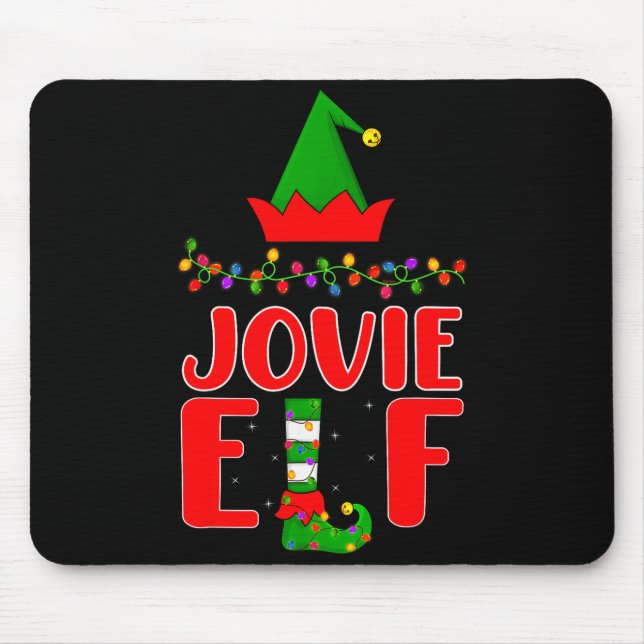 Jovie Elf Matching Family Lighting Christmas  Mouse Pad (Front)