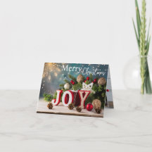 Joy 6 Image Christmas Greeting Card