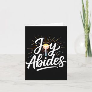 Joy Abides Christian Cross Sunbeam Faith Insration Card