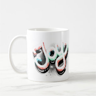 Joy Airbrush Street Art Neon Hand Lettering Coffee Mug