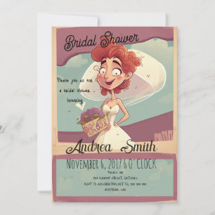 Joy and Fun with a Funny and Casual Bridal Shower Invitation