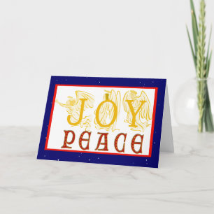 Joy And Peace Greetings Card