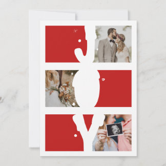 Joy Blessed Christmas Wishes Modern Family 7 Photo Holiday Card