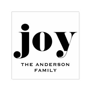 JOY Bold Typography Modern Christmas Self-inking Stamp