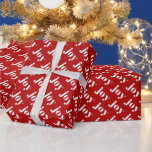 JOY Bold Typography Red Pattern Modern Christmas Wrapping Paper<br><div class="desc">Add a festive accent to your holiday gifts with these customisable Christmas wrapping papers. They feature the word "JOY" in bold red typography. Personalise by adding your details. These custom holiday wrapping papers are perfect for your Christmas gifts. Matching items are available.</div>
