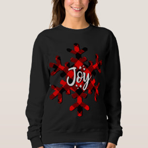 Joy Buffalo Plaid Snowflake Sweatshirt
