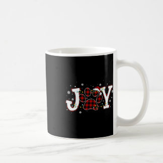 Joy Buffalo Red Plaid Dog Paw Print Christmas Orna Coffee Mug