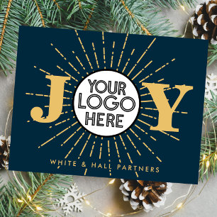 Joy Business Logo Christmas Holiday Snowflake  Postcard