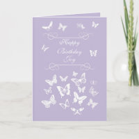 Joy Butterflies Happy Birthday Irish Blessing Card