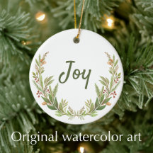 Joy Christian Bible Verse watercolor Christmas