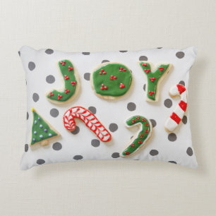 Joy Christmas cookies Decorative Cushion