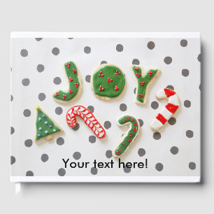 Joy Christmas cookies Guest Book