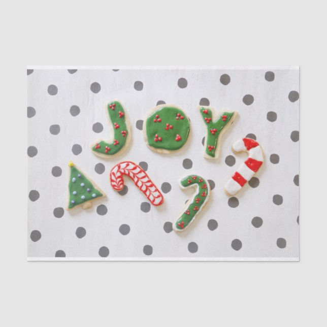 Joy Christmas cookies Tissue Paper (Front)