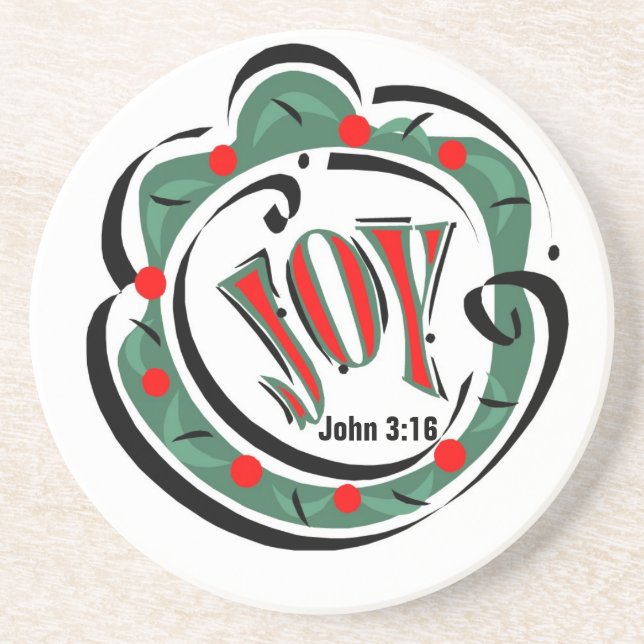 Joy Christmas Customise It Coaster (Front)
