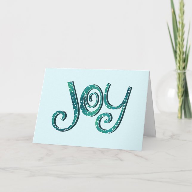 Joy Christmas Holiday Wish Family Friends Greeting Card (Front)