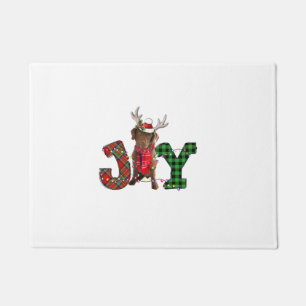Joy Christmas Lights Chesapeake Bay Retriever Dog Doormat