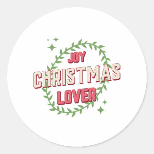 Joy Christmas Lover Classic Round Sticker