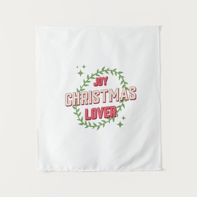 Joy Christmas Lover Tapestry (Front)